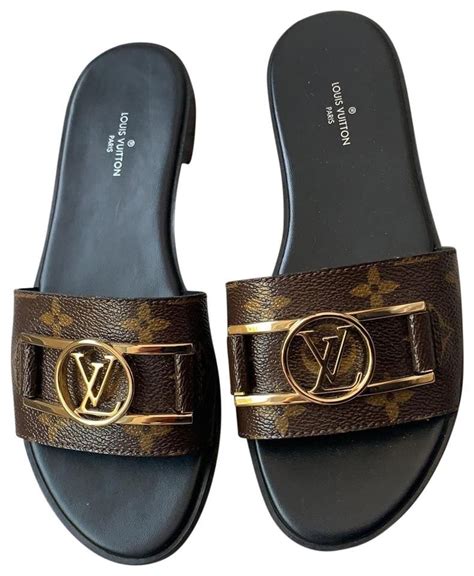 louis vuitton lock it flat mule price|Louis Vuitton flat mule sandals.